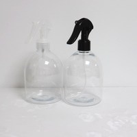 Bouteille pulvérisateur en plastique, cylindre pour le nettoyage et la pulvérisation d'alcool, de 16oz, bouteille en plastique, PET Boston