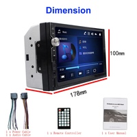 Radio con GPS para coche, reproductor de Audio, Mp3, vídeo, 1 Din, Control por teléfono, Dvd, Pioner, 7 pulgadas