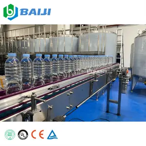 Automatic 500ml plastic PET bottle drinking water purification filling plant machine filler line