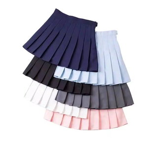 Vestido Corto para Niñas, Falda de Tenis Plisada de Cintura Alta, Uniforme con Pantalones Cortos Interiores para Bádminton y Animadoras - Product Image 1