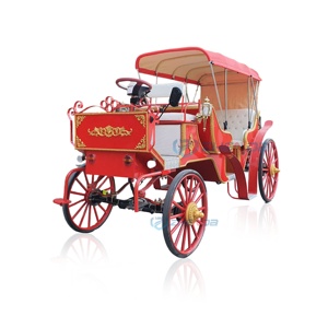 Charrette de mariage style calèche, chariot de tourisme électrique rétro pour visites de parcs, à vendre - Product Image 1