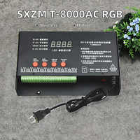 Carte SD T-8000C 8 Ports Maximum 8192 IC Pixels Sortie de signal SPI RGBW Programmable WS2811 WS2812 WS2815 DMX512LED