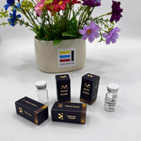 Maßgefertigte 3ml/10ml Umweltfreundliche Starre Fläschchen-Aufbewahrungsbox Kunstpapier Geprägt UV-Logo-Druck 1 Fläschchen/10 Fläschchen Packung