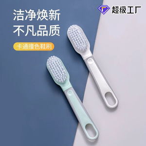 AbePC <b>Shoe</b> Brush <b>Soft</b> Nylon Bristles With Hanging Loop For Stain Removal And Polishing 2 Pieces White And Green - Product Image 3