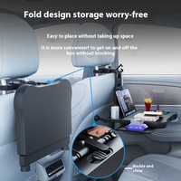 360 Degrés Rotatif Voiture Table À Manger Multifonctionnel Pliant ABS Ordinateur Plateau Boissons Rack Chaise Dos Intérieur Cargo Couverture