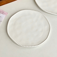 Assiette plate, assiette légère, assiette à dessert, assiette élégante, vaisselle haut de gamme, plateau à pâtisserie en céramique