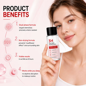 Loción Secante Nocturna Rosa de Marca Privada para el Tratamiento de Manchas de Acné con Ácido Salicílico y Calamina, Líquido Secante para Imperfecciones OEM - Product Image 3
