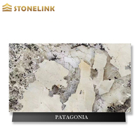 Dalles de granit quartzite Patagonia blanc naturel du Brésil pour comptoirs, dessus de vanité et dessus de table