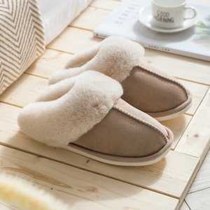 2025 autunno inverno camoscio per la casa pantofole calde per gli uomini e le donne pantofole di pelliccia pantofole di <span class=keywords><strong>peluche</strong></span> - Product Image 4
