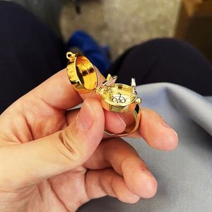 YBcustomアニメ美的オープニングリングBFFリングゴールド銅/新しいファッションパーソナライズされた親友永遠にリングかわいいメッキスター - Product Image 5