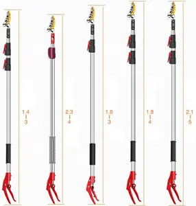 Extendable Telescopic Ratchet ยาวปรับ Handle Pruner ต้นไม้ที่มี Saw