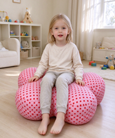 Pouf de sol moelleux en mousse à mémoire de forme déchiquetée pour enfants, idéal pour la décoration intérieure