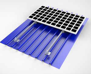 Système de structure solaire au sol avec support réglable adapté à la fixation sur toit - Product Image 2