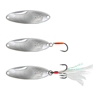 Señuelo giratorio de 20g, metal, anzuelo simple, electrochapado en plata, para pesca de macarela - Product Image 1