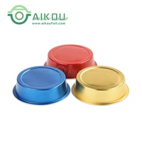 Moule en aluminium jetable avec couvercle, mur lisse, pour dessert 80ml