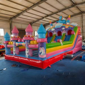 Château <span class=keywords><strong>gonflable</strong></span> à thème <span class=keywords><strong>licorne</strong></span> avec double toboggan, <span class=keywords><strong>structure</strong></span> de saut en PVC de qualité commerciale pour les fêtes d'enfants et les parcs d'attractions - Product Image 5