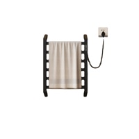 Estante de secado eléctrico montado en la pared y enchufable con toallero calentado de temperatura ajustable para uso en el baño para hoteles