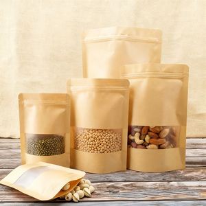 Livraison rapide, sachet refermable en kraft alimentaire personnalisé, emballage OEM pour noix, graines et fruits secs - Product Image 2