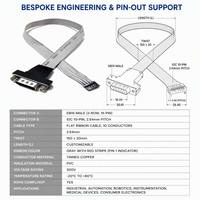 Câble ruban haute densité personnalisé de 1,27 mm avec faisceau de câbles pour moto et automobile, adaptateur d'interface DB de précision