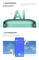 Audífonos Inalámbricos Realme Buds Air 7 Pro TWS, Cancelación de Ruido Activa de 53 dB, Batería de 48 Horas, LHDC 5.0 de Alta Resolución, IP55