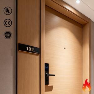 Puerta de Madera Contra Incendios con Clasificación <span class=keywords><strong>BST</strong></span> de <span class=keywords><strong>20</strong></span>, 60 y 120 Minutos, Núcleo Sólido, para Interiores Comerciales, Hoteles, Dormitorios y Pasillos - Product Image 2