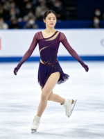 Robe de patinage artistique asymétrique à découpes, manches longues, dos en maille, ornée de strass, pour filles et femmes, couleur violet foncé
