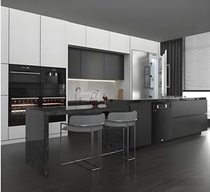 Juego de armario de melamina de paquete plano blanco moderno para Cocinas Modernas - Product Image 6