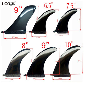 Aileron de surf LCO-SPORT 23cm noir en fibre de nylon renforcée, aileron simple pour longboard et paddleboard - Product Image 3
