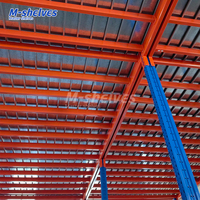 Plateforme de loft en acier robuste avec revêtement en poudre, poutre en I, capacité de charge élevée 200-1000 kg, panneaux galvanisés avec escalier antidérapant