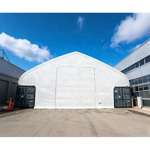 Tente industrielle résistante à la corrosion, tente de stockage en PVC, abri de stockage à structure métallique imperméable et résistant aux UV - Product Image 1