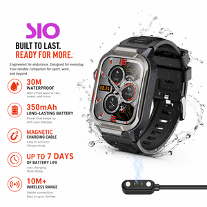 สมาร์ทวอทช์ธุรกิจ หน้าจอ TFT 1.96 นิ้ว รองรับการโทร กันน้ำ 30 เมตร ชาร์จแม่เหล็ก วัดอัตราการเต้นของหัวใจ รับทำโลโก้ตามสั่ง OEM ODM ขายส่ง - Product Image 2
