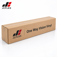 Film adhésif en PVC imprimable UV à solvant écologique, film perforé, autocollant en vinyle pour verre, film de vision unidirectionnelle pour décoration de fenêtre