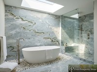 Dalles de marbre gris veiné polies modernes, pierre naturelle grecque, taille personnalisée, pour projets de villas et hôtels