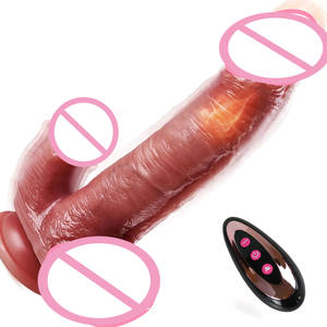 Automatischer Teleskop-<span class=keywords><strong>Penis</strong></span> mit schwingender Zunge lecken Silikon-Heiz vibrator für Frauen - Product Image 6