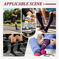 Chaussettes de compression montantes avec logo, haute élasticité, pour hommes, sportives, tricotées, pour entraînements, personnalisées Xingyou