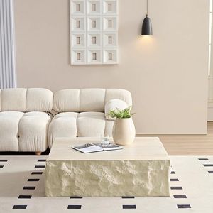 Concrete <b>Square</b> Coffee <b>Table</b> 48x48x12 Inch Modern Minimalist Living Room Furniture - Product Image 2