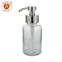 Bouteilles en verre de 400 ml en gros pour distributeur de shampoing et de savon liquide avec pompe à lotion pour hôtels, cuisines et salles de bain