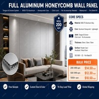 Panneau mural en aluminium alvéolaire imperméable, à emboîtement facile, installation simplifiée