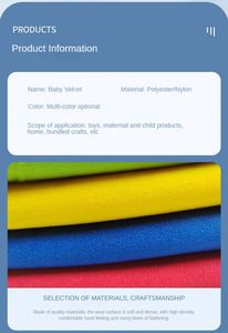 Tissu Velcro de haute qualité pour bébé, tissu Velcro anti-boulochage, tissu Velcro coloré pour canapé, vêtements pour bébé, tissu anti-boulochage à surface texturée - Product Image 4