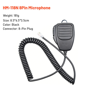 HM-118N 8 Pin <b>Microphone</b> for IC-2720H IC-2725E IC-2100H 2200H IC-706 IC-F221 IC-V8000 Radio Speaker - Product Image 5