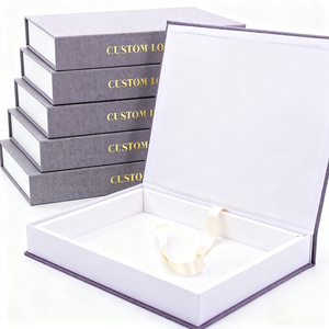 صندوق ذاكرة كتان مطبوع مخصص عالي الجودة وكبسولة وقت كبيرة مع Keepsake - Product Image 2