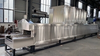 Machines à snack équipement de boulangerie four à tunnel à gaz 200kg par heure pour gâteaux de lune 2 assiettes largeur réglable
