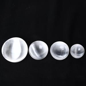 Bol en sélénite transparente de haute qualité, forme ronde, bol artisanal en cristal pour la guérison par le Reiki, purification énergétique, ornement pour la maison, vente en gros - Product Image 3