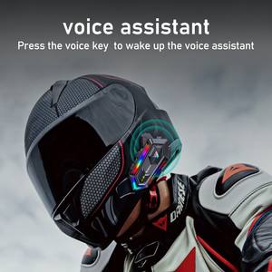 Casque Intercom Moto Sans Fil Y20 MAX 300M Étanche IPX6 Personnalisé avec Effet Lumineux RGB - Product Image 4