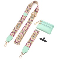 2025 nouveau Design réglable Polyester épaule lanière Portable téléphone sangle avec pochette à glissière pour porte-monnaie sac