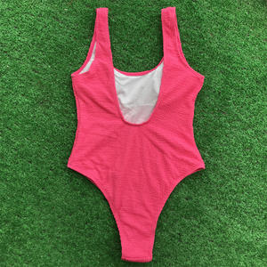 رفع فتح الظهر قطعة واحدة ثوب السباحة الشاطئ لون واحد مثير قطعة واحدة النساء ملابس السباحة بيكيني اللياقة البدنية ملابس السباحة - Product Image 3