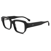 LBA Montures de lunettes optiques en acétate biologique avec logo personnalisé Lunettes carrées vintage de haute qualité pour hommes et femmes