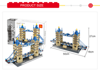 Bricolage blocs de construction Tower Bridge de Londres jouet en plastique blocs personnalisés jouets briques éducatifs 6 ans 3D pour enfants cadeau jouets