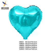 Ballons en feuille d'aluminium en forme de cœur de 18 pouces, gonflables à l'hélium, colorés, option logo personnalisé, certifiés CE, pour anniversaire, mariage, baby shower