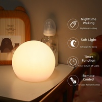 Lampe lunaire rechargeable au design minimaliste moderne avec télécommande, veilleuse pour chambre à coucher, lampe de chevet, ambiance cosy, salon, LED